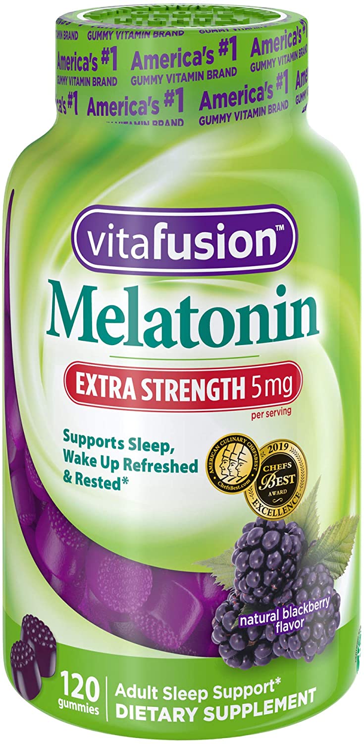 Vitafusion 褪黑素软糖5mg加强版睡眠软糖120粒